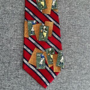 Vince Lombardi Vintage Football Quote Me Silk Neck Tie Red Blue Gold Packers 90s